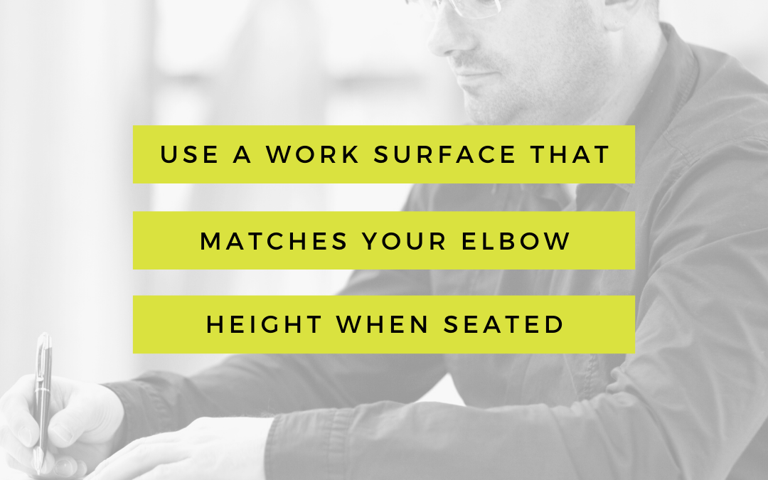 (INSTAGRAM) Position your elbows the right way for good ergonomics